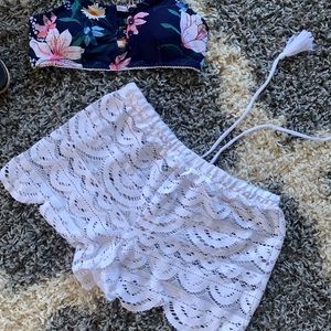 Miken Crochet Vacation Shorts Size M